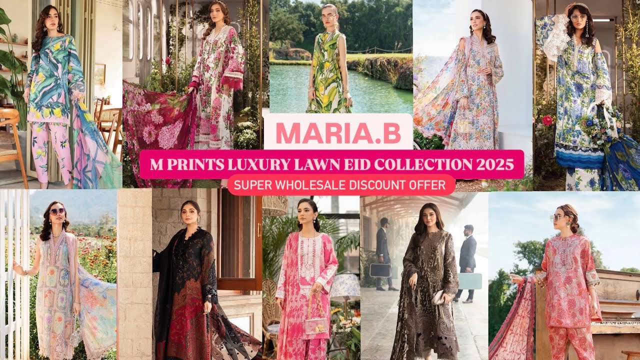 Maria.B M Prints Luxury Embroidered Lawn Collection 2025 | King Copy Same Original | Maria B lawn