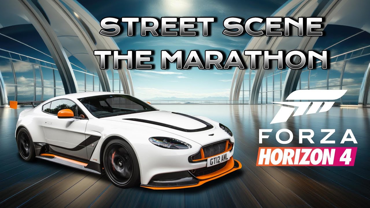 Street Scene - The Marathon - Car Aston Martin 2016 Vantage GT12 - Drivatar - Highly Skilled