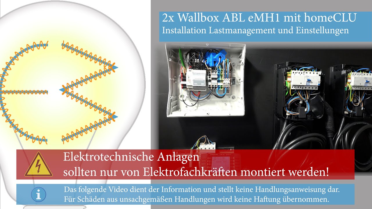 2x ABL eMH1 mit Lastmanagement homeCLU - Installation, Messen, Einstellungen