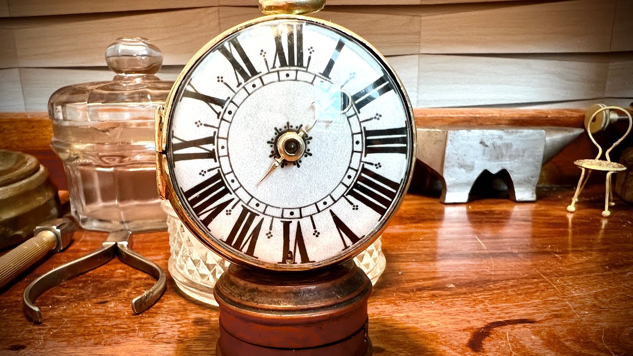 Restauration magnifique montre coq pendulum Louis XIV Frizon paris 1680  fusee watch gousset oignon