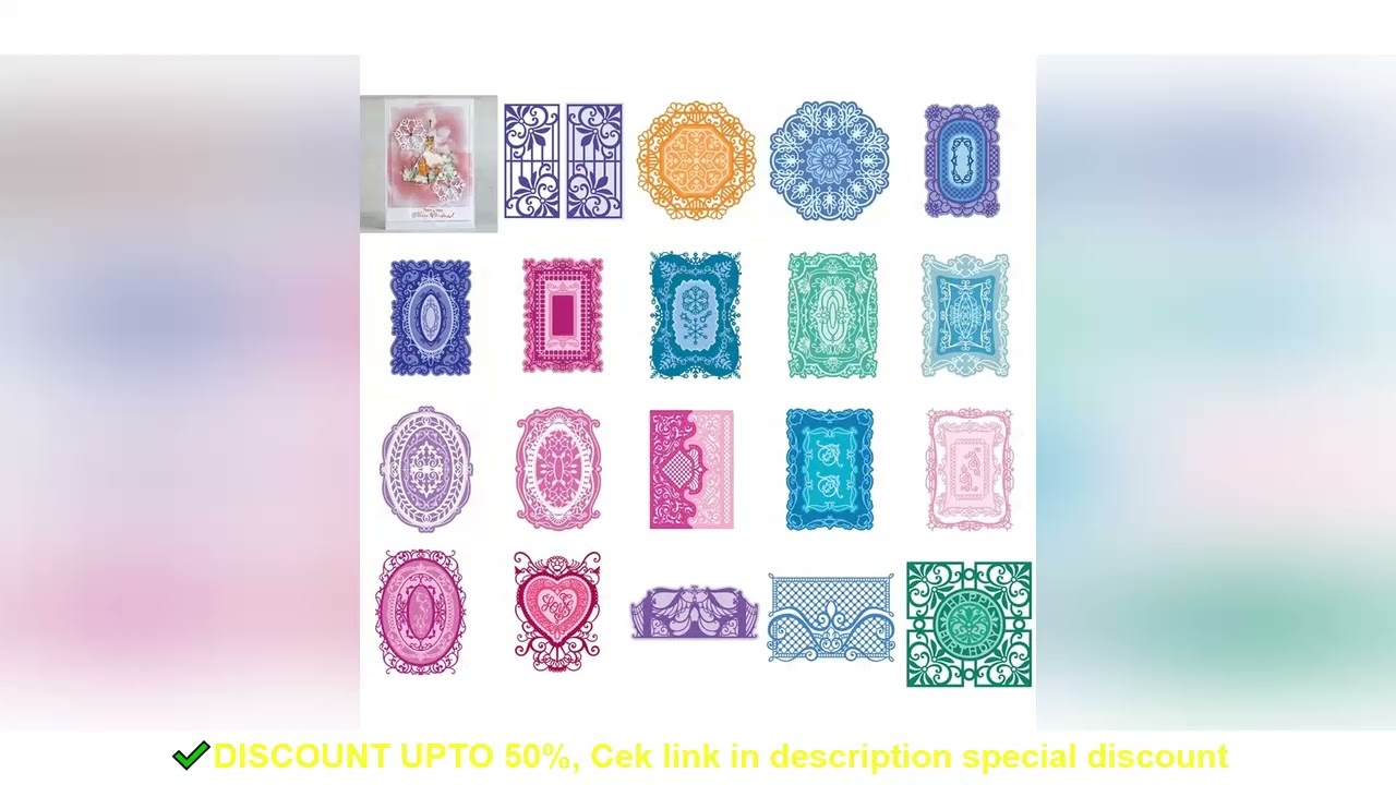 One of a Kind Flourish Companion Frame Cutting Dies Diy Molds Scrapbooking Paper Making Cuts Crafts