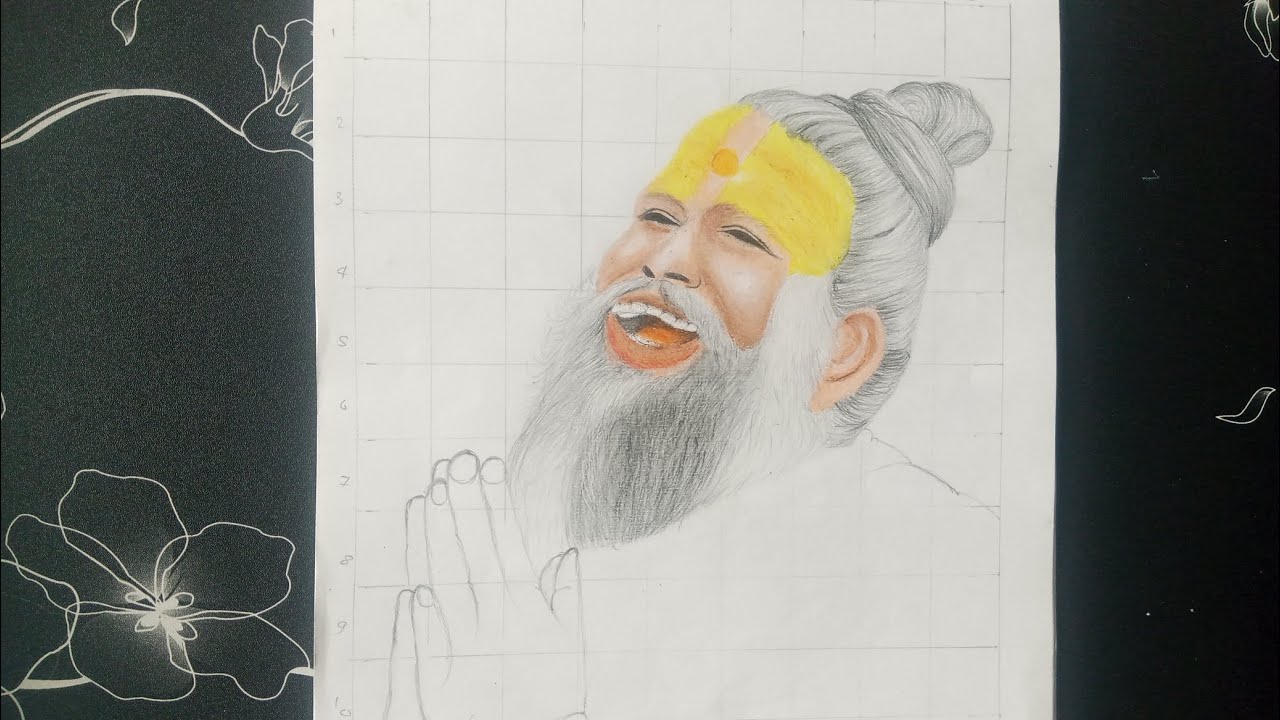🔥 Premanand Maharaj Ji Ka Sabse Realistic Sketch 😍 | Full Drawing Process Step by Step 🎨✍️