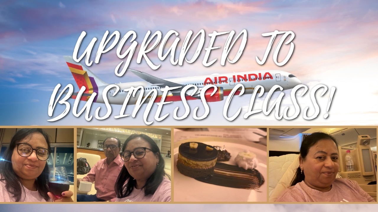 First Time in Air India Business Class 😱 | Adani Lounge + Anniversary Surprise 🎂✈️