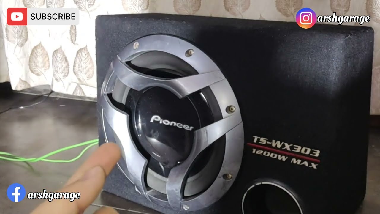 Pioneer TS-WX303 1200w Subwoofer | 12 inch subwoofer bass test | Pioneer Ported box #bass