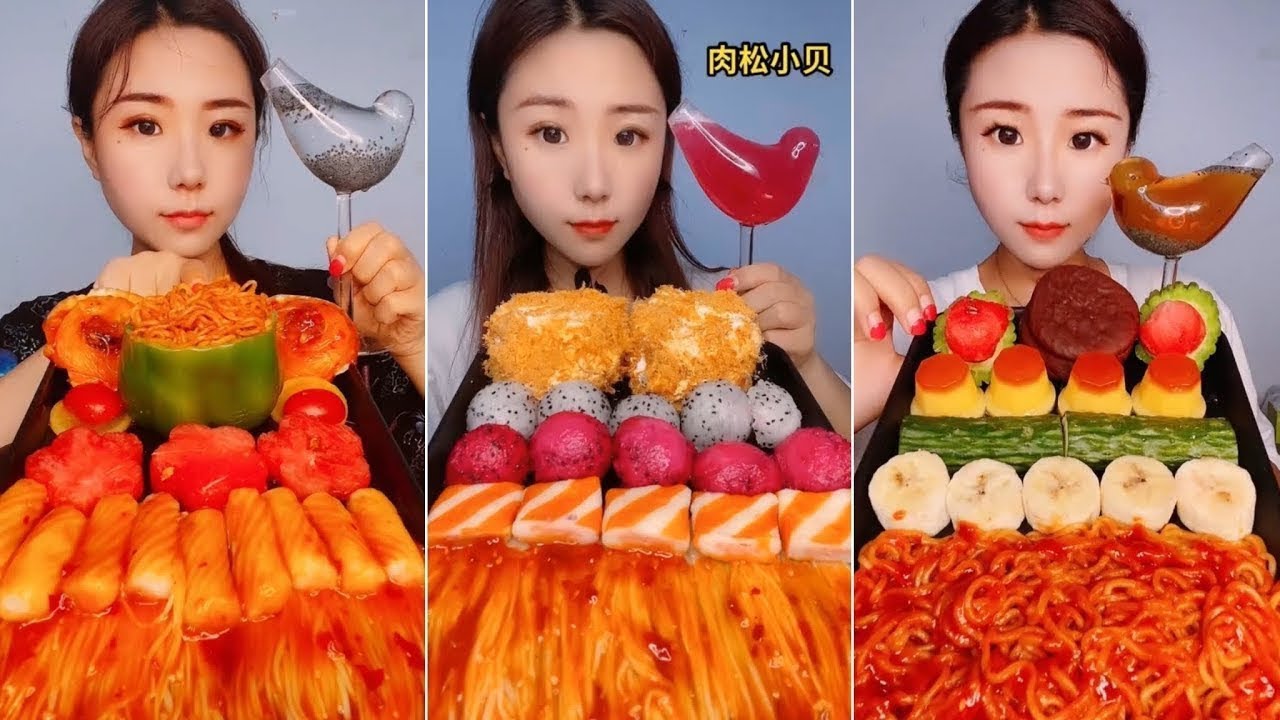 Chinese mukbang eating soo fast can you do that 🌶 🔥 Eating Sound 너무 빨리 먹는 중국 먹방 너 할 수있어