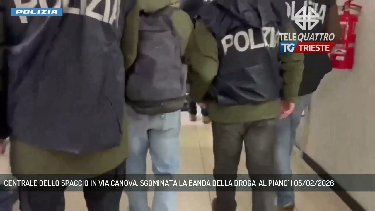CENTRALE DELLO SPACCIO IN VIA CANOVA: SGOMINATA LA BANDA DELLA DROGA 'AL PIANO' | 05/02/2026