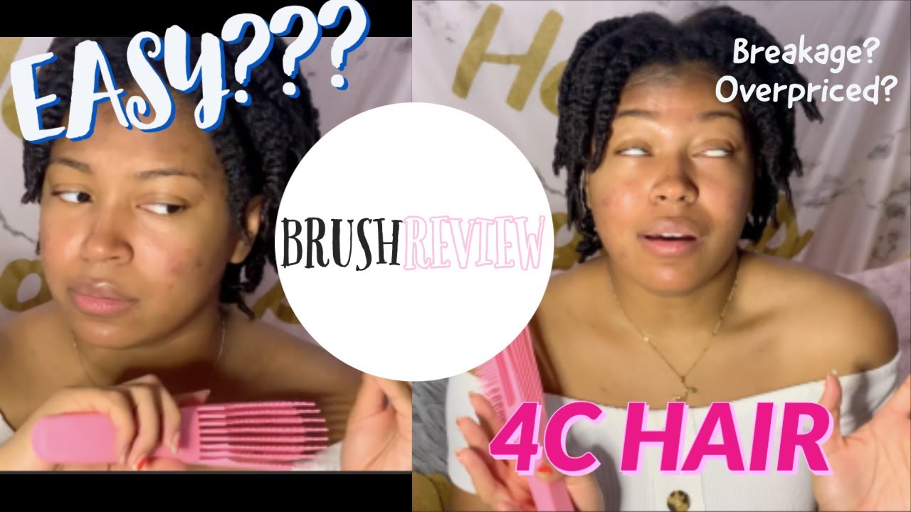 EZ Detangler Brush (HONEST) Review: 4C Hair!!