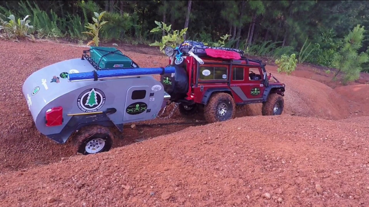 Showing My Scale TRX4  Trailers and my 6X6 Camper