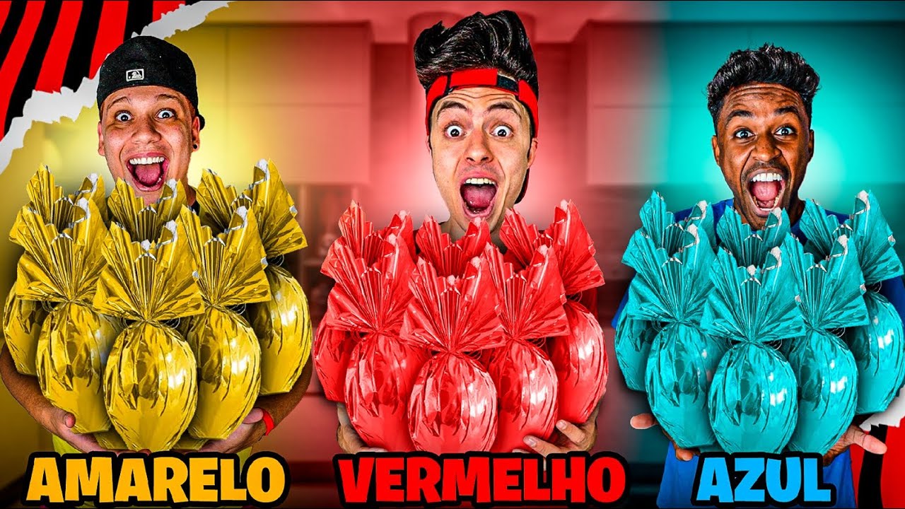 QUEM PEGAR MAIS OVOS DE PASCOA DA SUA COR, VENCE! - Desafio