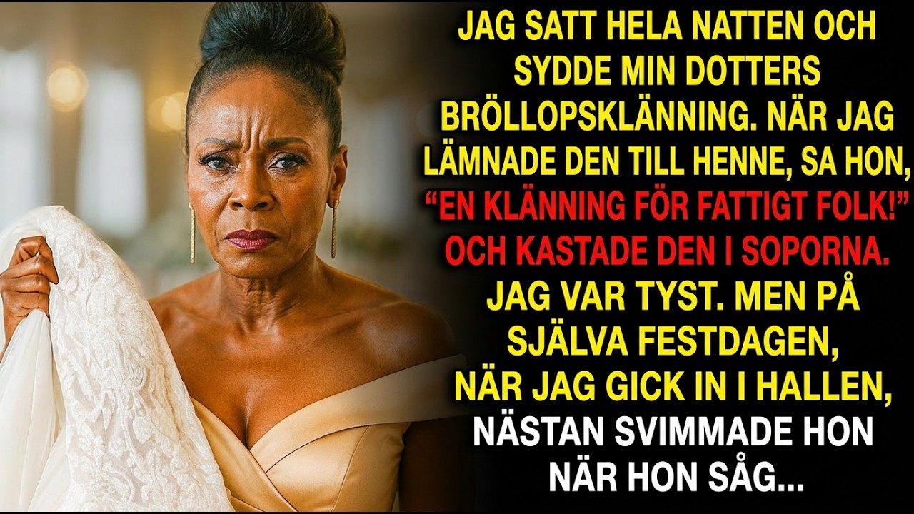 “En klänning för fattiga människor!” sa min dotter. Men på festen, när jag kom in, svimmade hon…