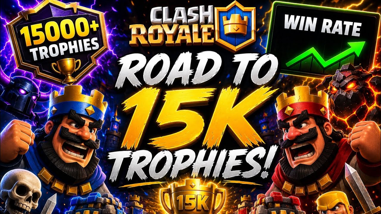 Road to 15k trophies on Clash Royale (High Win Rate Gameplay)