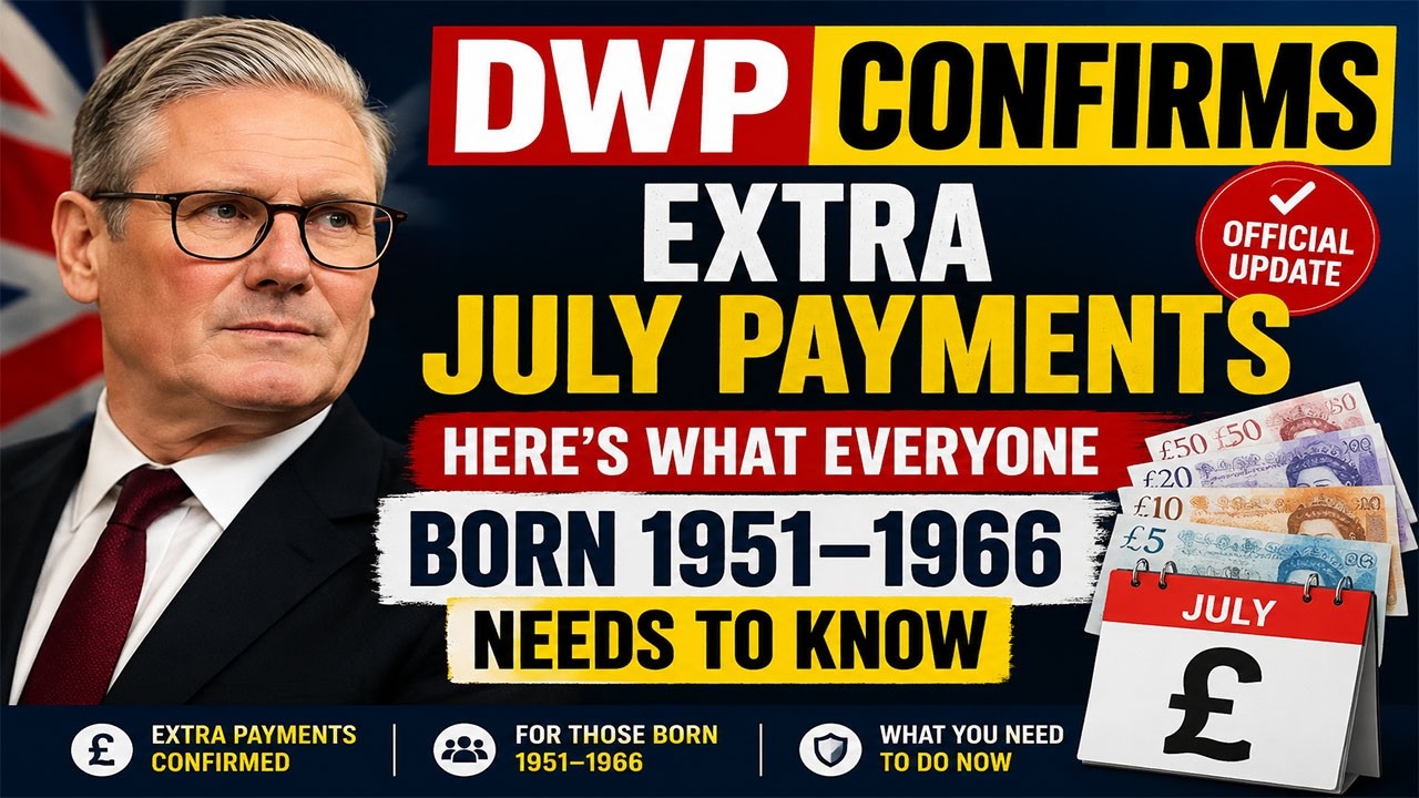 🔥 DWP Confirms Extra July Payments &ndash; Here's What Everyone Born 1951&ndash;1966 Needs to Know