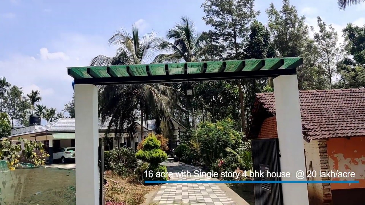 🌱,🏡16 acre with Single story 4 bhk house in Gudalur .  Nilgiri - Call : 9656866955