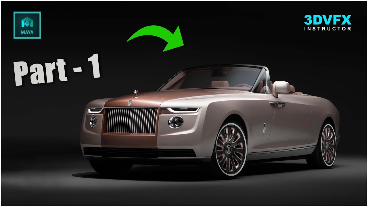 #Speed Car Modeling in Maya #rollsroyce boattail #model PART - 1
