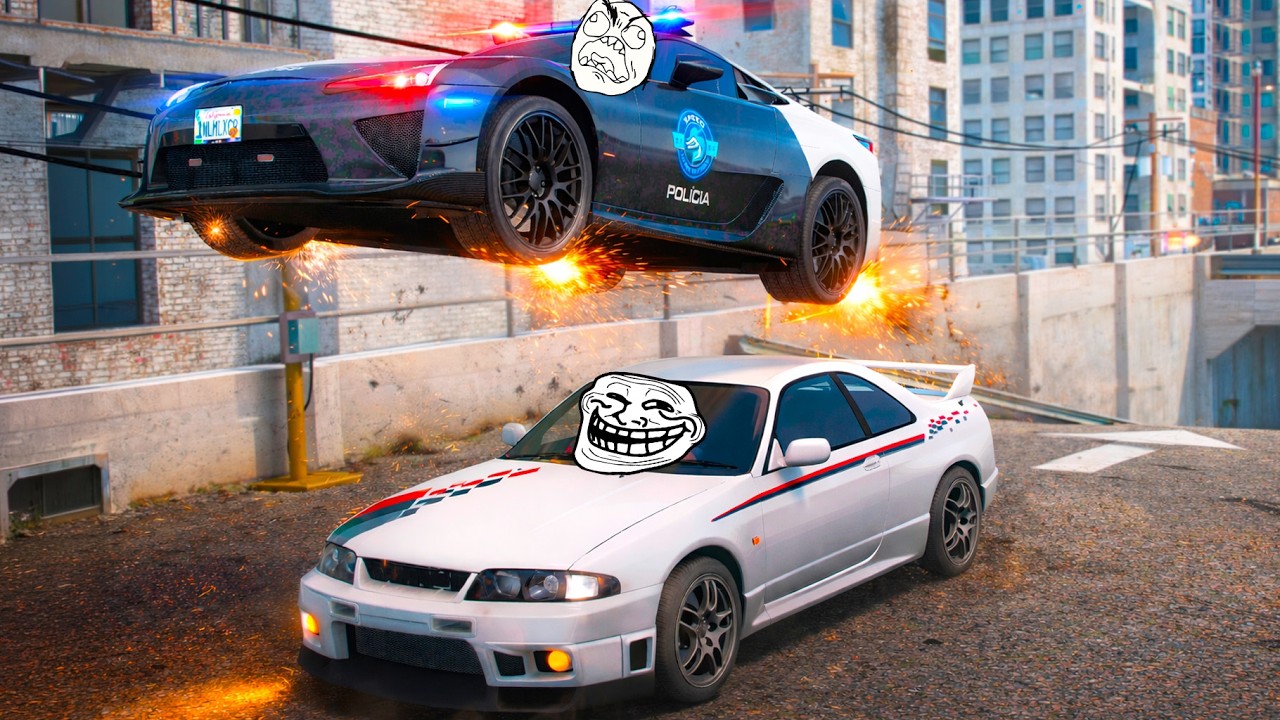 DEI FUGA COM O CARRO SEM GRAVIDADE NO GTA RP (COLOU O CARRO NO CHÃO)