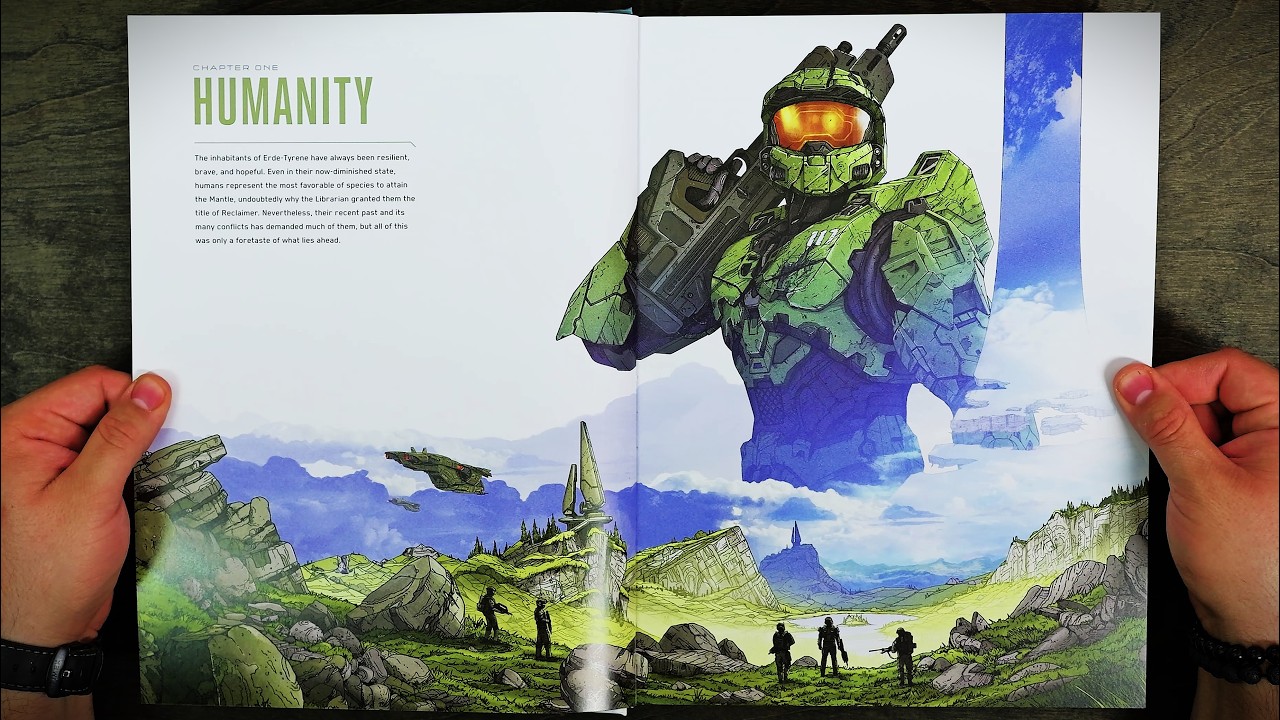 HALO ENCYCLOPEDIA - Artbook ASMR - Flip Through, Relaxing, Pageturning
