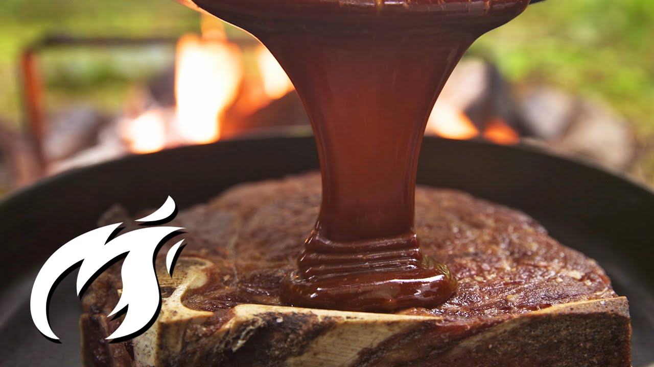 Was passiert mit Karamell auf Steak im Wald? Feuer ASMR style 🔥🔥🔥
