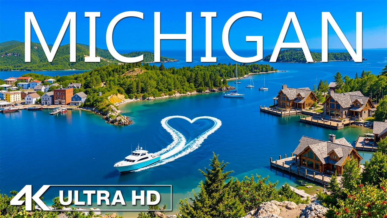 [4K] Michigan 🇺🇸 Coastal Beauty, Lake Michigan Views & Deep House Aerial Journey