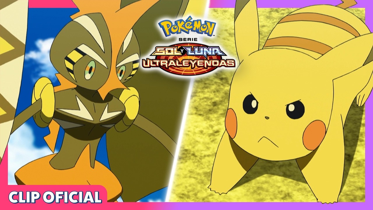 &iexcl;Pikachu vs. Tapu Koko! 💥 | Serie Pok&eacute;mon Sol y Luna-Ultraleyendas | Clip Oficial
