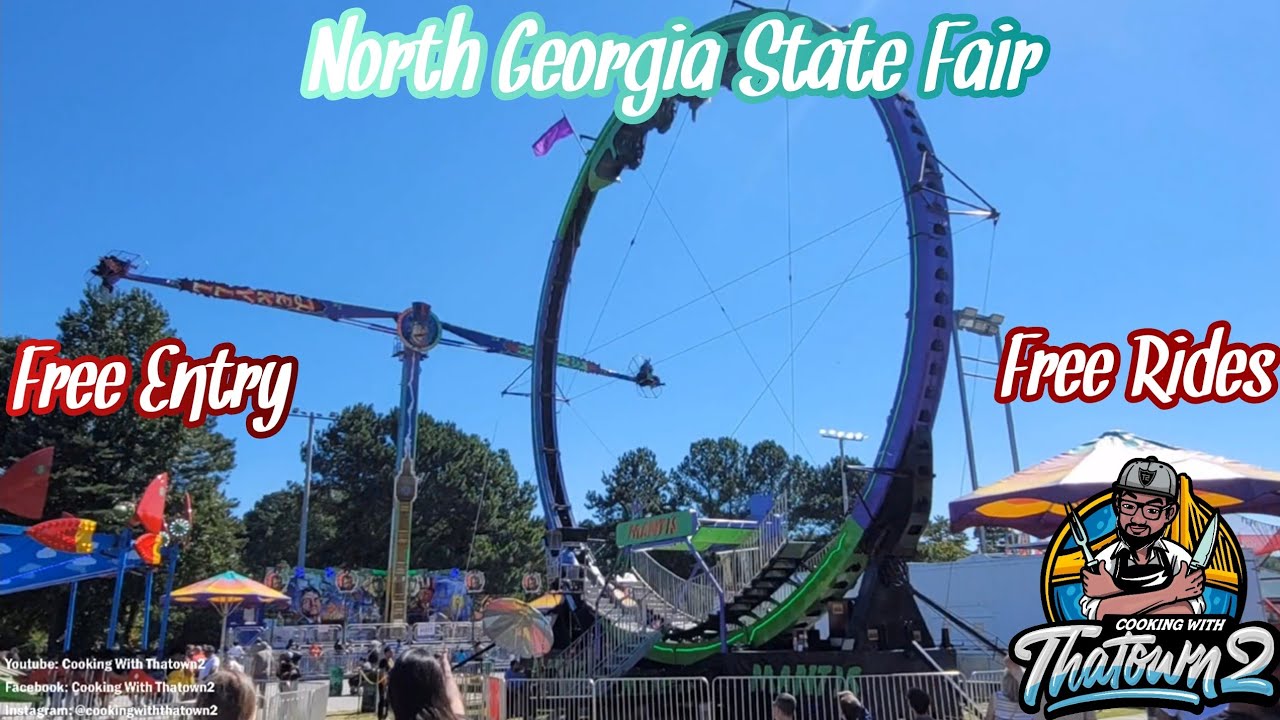 North Georgia State Fair 2022 | Free Entry and Free Rides | Weekend Vlog | @CookingWithThatown2
