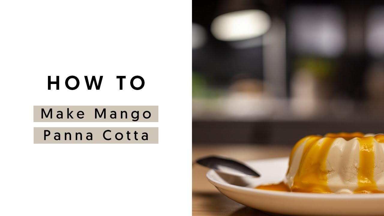 Almond Milk Panna Cotta with Mango