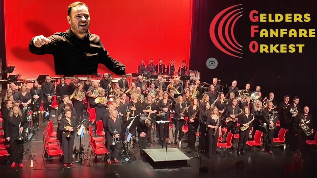 Nieuwjaarsconcert Gelders Fanfare Orkest ( GFO ) te Veluvine in Nunspeet, op 11 januari 2025.