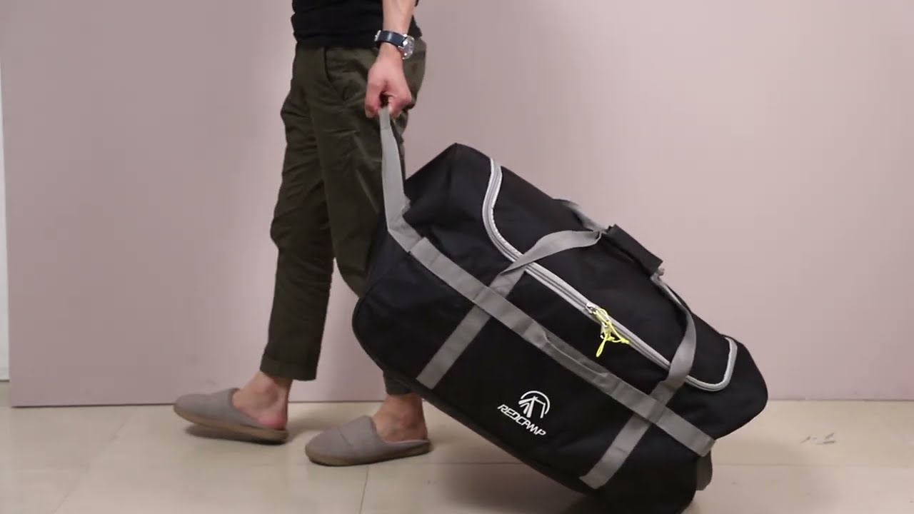 REDCAMP 120L  Foldable Duffle Bag with Wheels, Large Travel Portable Duffel Bag,Easy To Carry
