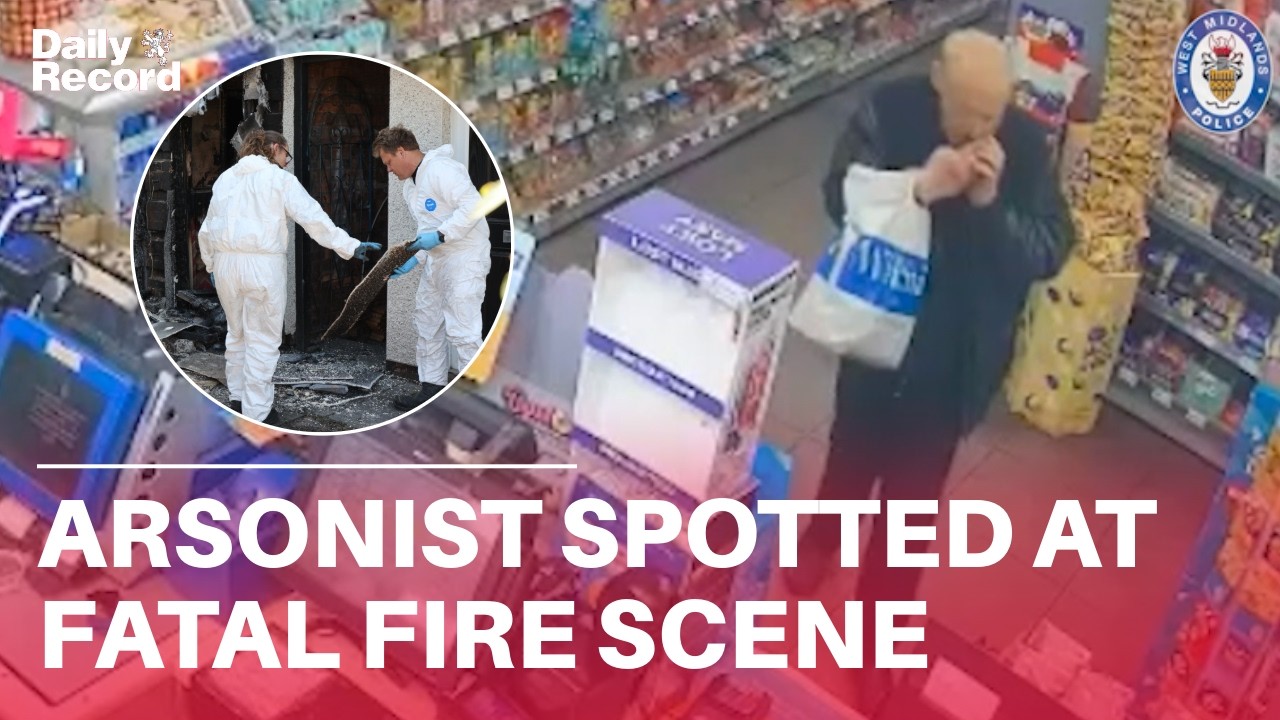 CCTV allegedly shows ARSONIST near home of 82-year-old killed in house fire