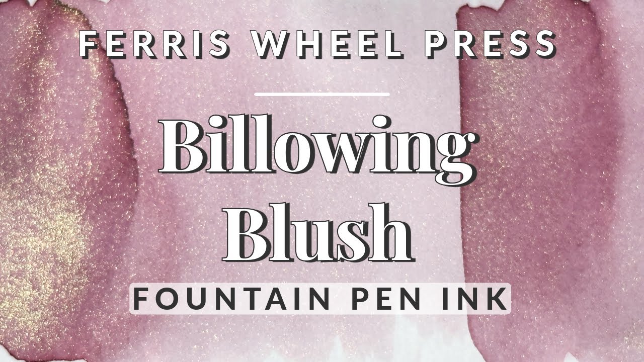 🎀 Billowing Blush  - Pink Shimmer Ink Swatching Comparison #fountainpenink