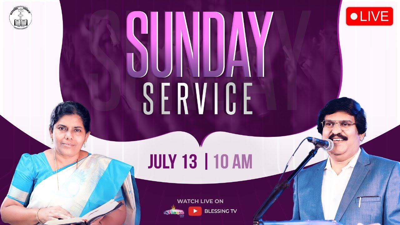 🔴 LIVE | Sunday Service@10:00AM| Dr. J. Allen Paul & Sis.Sophiya Allen Paul| Chennai Blessing Church