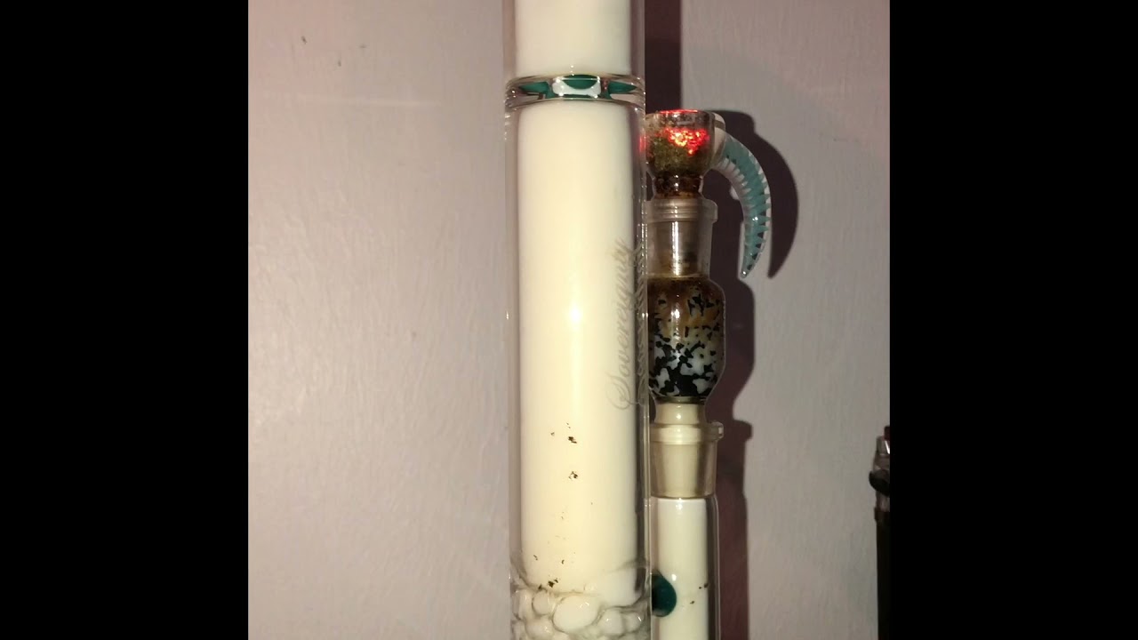 Sovereignty Glass 44mm Aqua Azul Upgrid Stemline & 15 inch Mini Treecycler flower and dab session