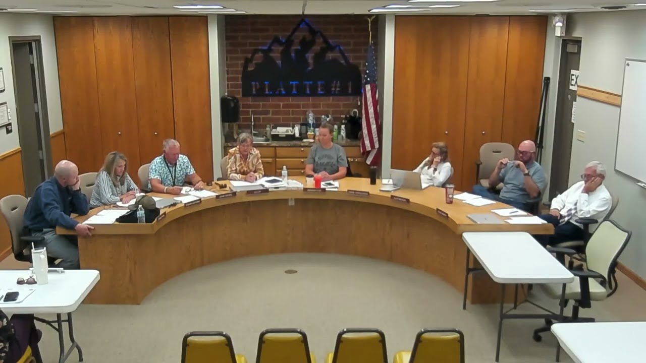 PCSD1 Board Work Session September 15th 2025