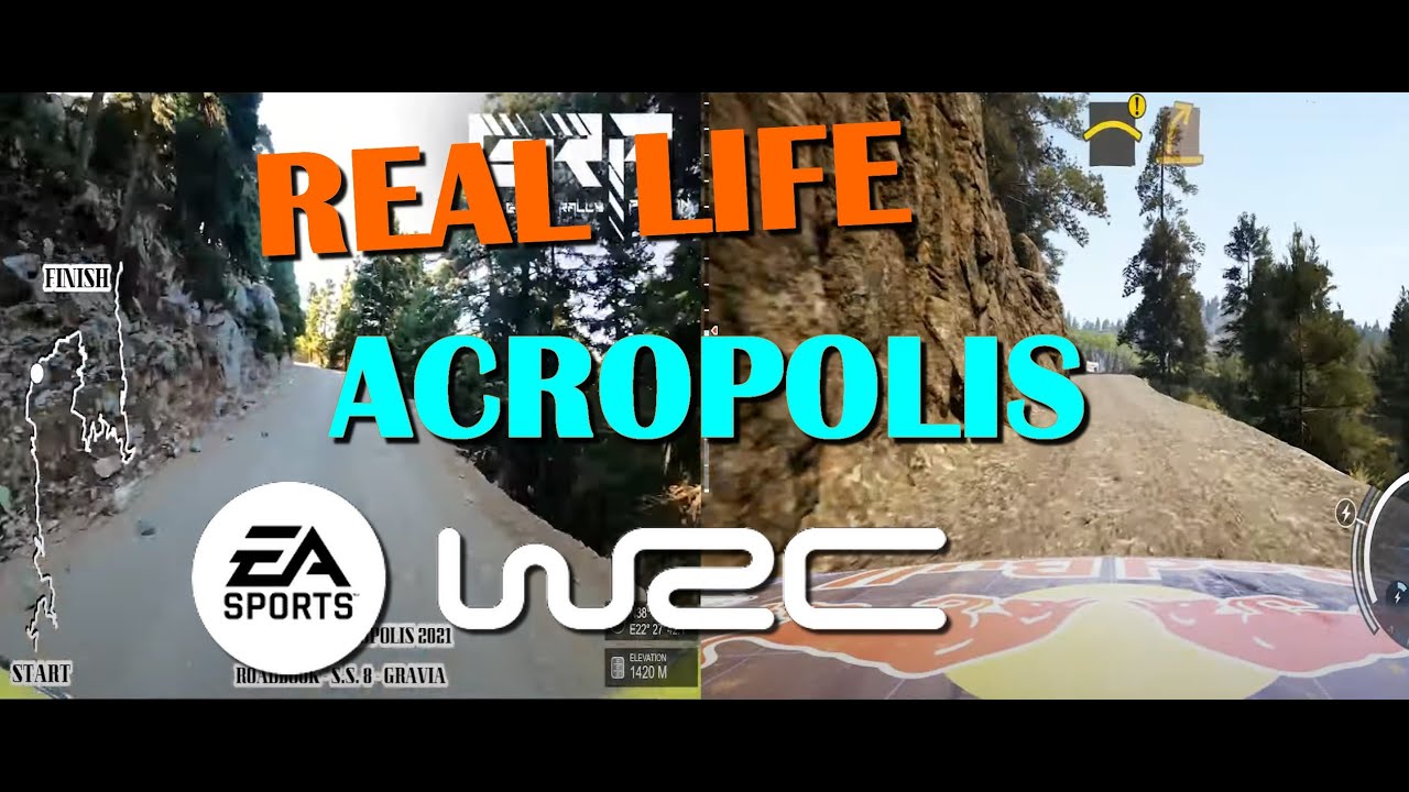 EA WRC 2023 VS Real Life / Greece Rally Acropolis, Gravia FULL STAGE!