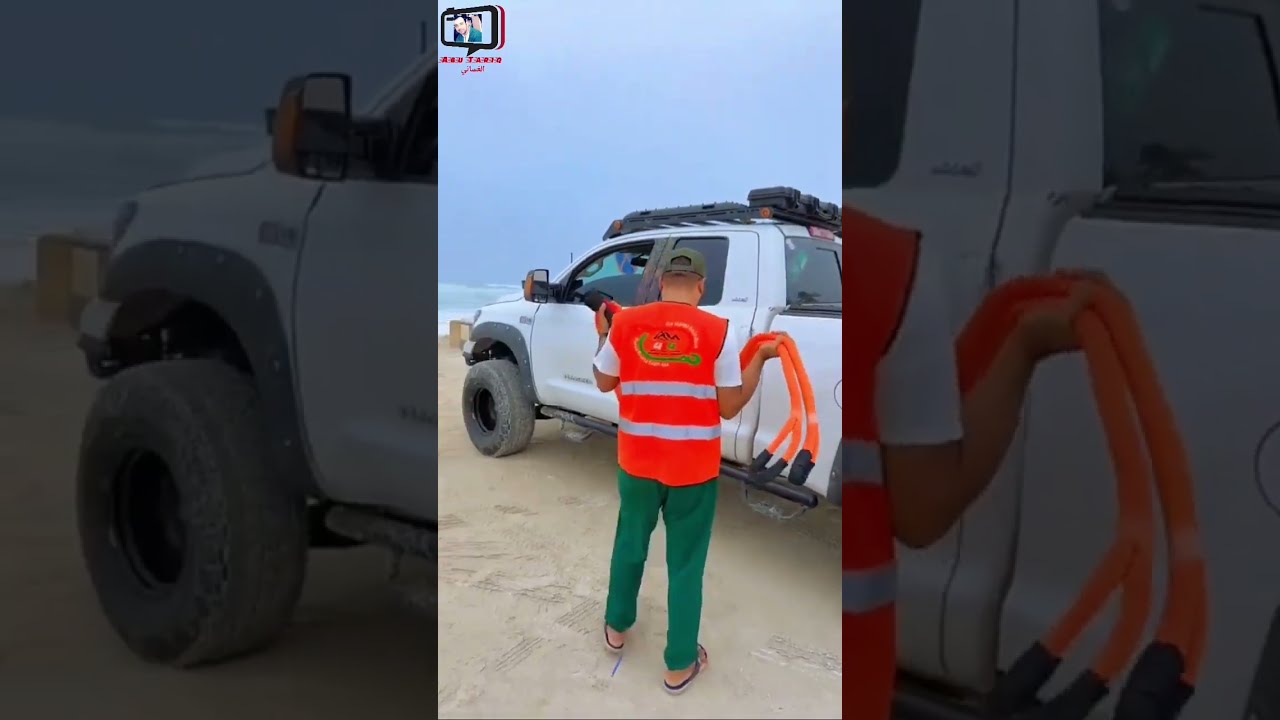 محمد المخيني/ غرزت في رملة صعبة في صلالة وفريق فزعة طلع السيارة من سحبة وحدة❗ #سلطنة_عمان