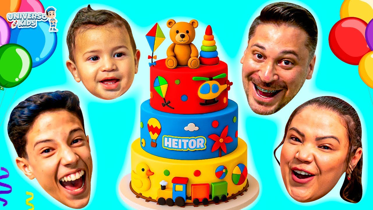 Henrique é um bom irmão e faz uma festa de Aniversário para o seu irmão Heitor - Universo Kids