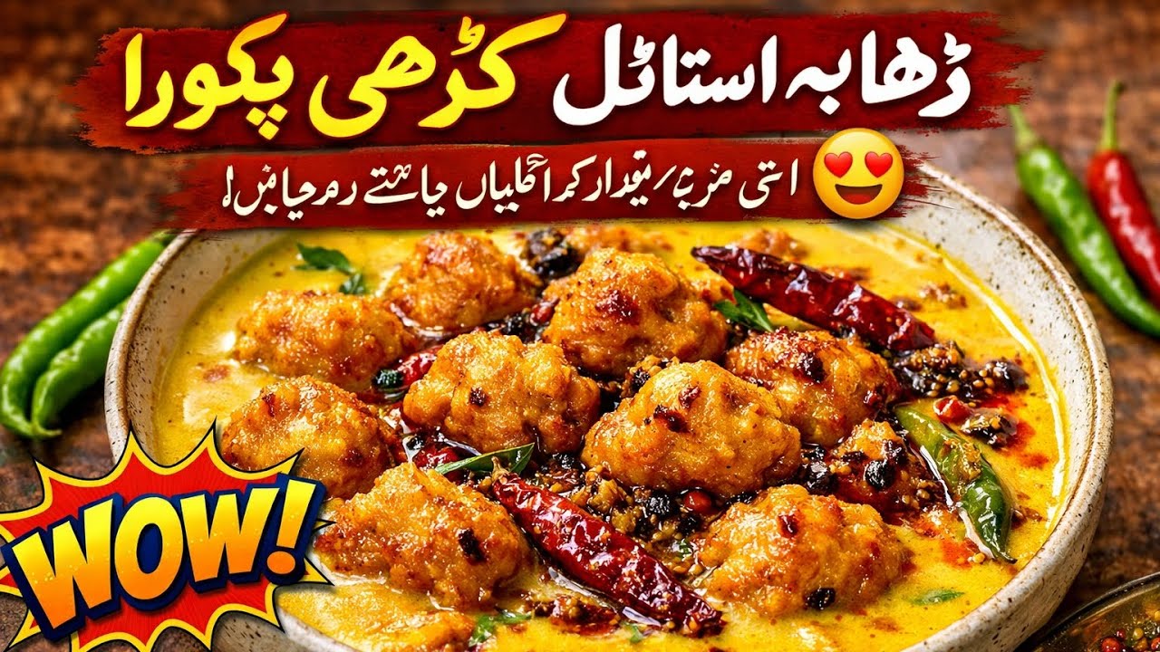 کڑھی پکوڑا ریسپی | ڈھابہ اسٹائل کڑھی پکوڑا گھر پر بنانے کا آسان طریقہ | Saher Ka Kitchen