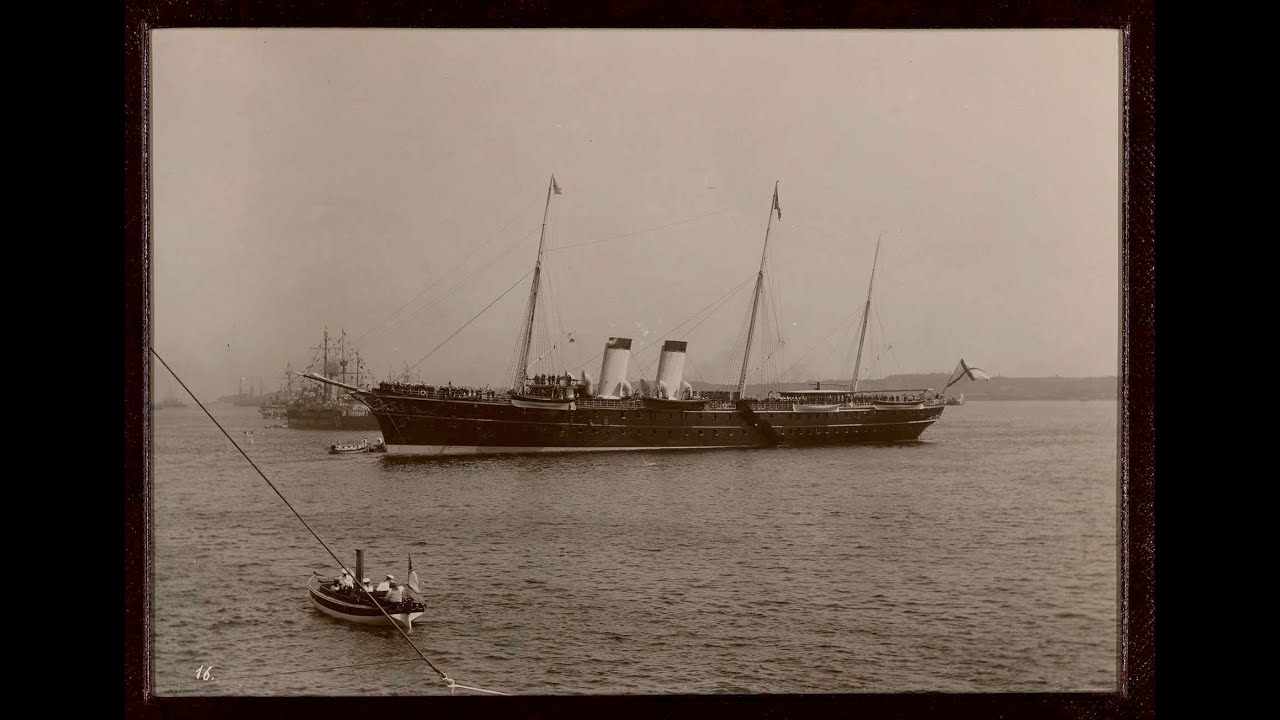 Emperor Alexander III and Tsarevich Nicholas in Kiel 1892