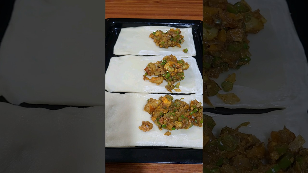 Veg Puff | Easy making puff recipe #shorts