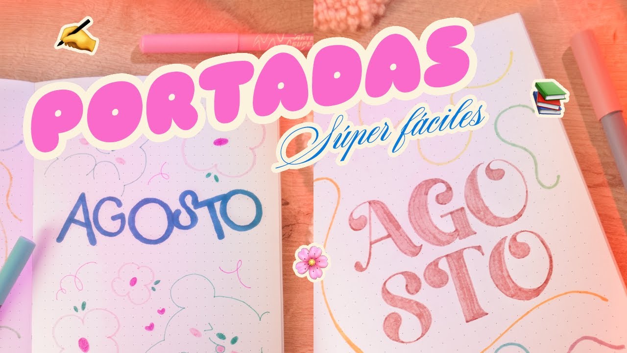 Ideas de portadas💌🎀 *Lindas y fáciles* Mes de agosto📅