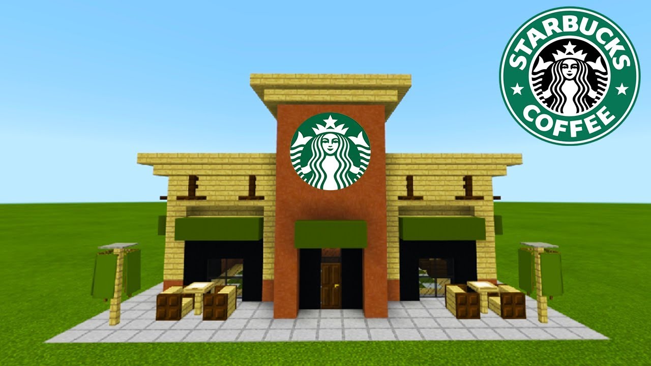Minecraft Tutorial: How To Make A Starbucks 