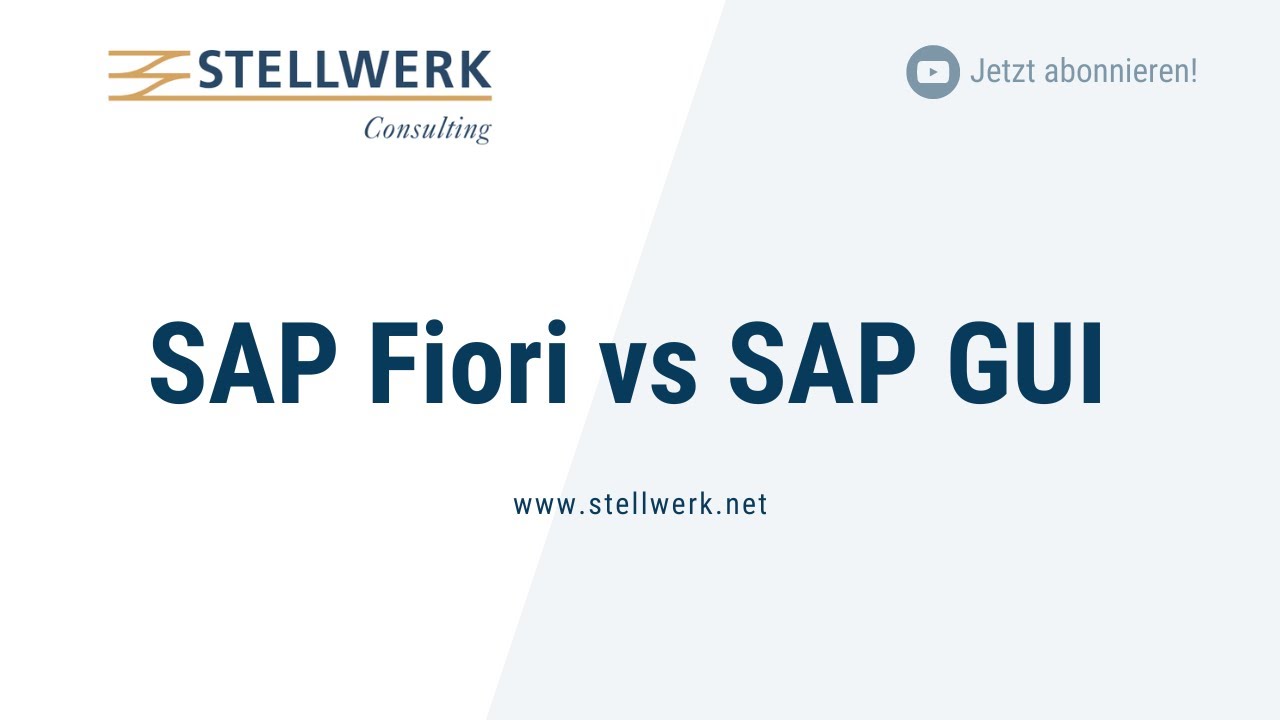 SAP Fiori vs SAP GUI