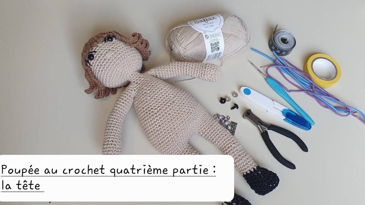 Poupée au crochet quatrième partie la tête