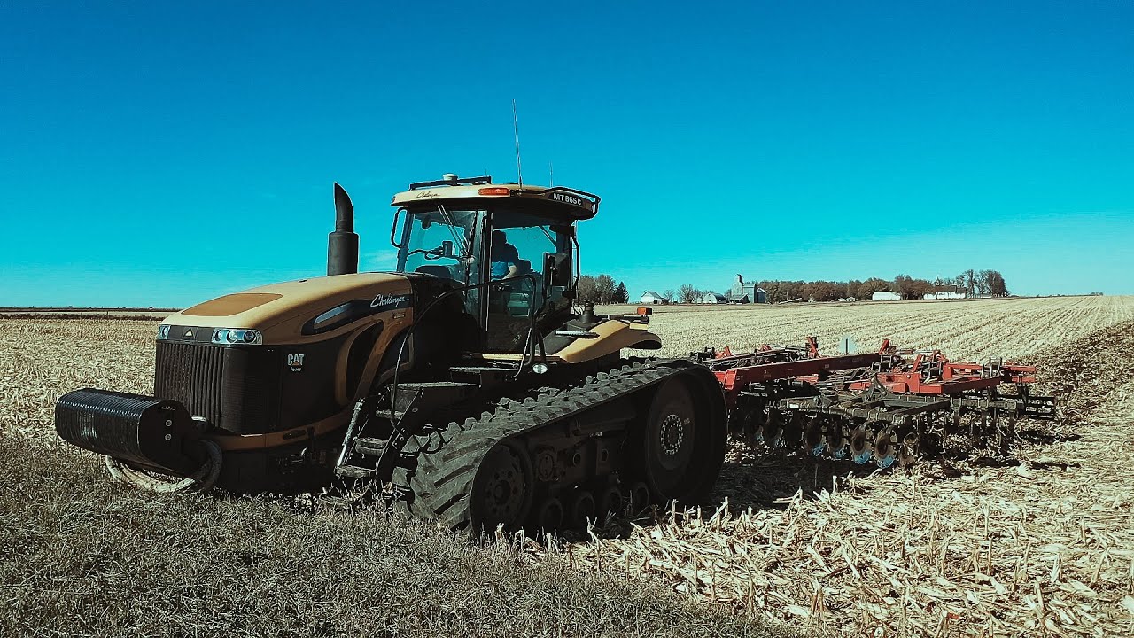 Cat 865c/Case 870 Ripping Corn Stalks Post Harvest, DJI Mavic 2 Pro Drone Footage