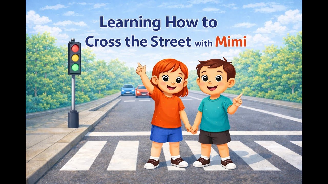Learning How to Cross the Street Safely with Mimi 🚦 | Kids Safety