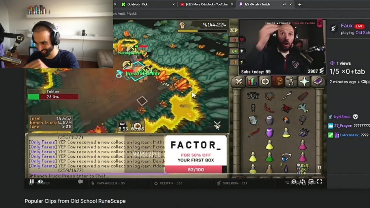 Odablock Reacts to Farmers V2 Down to 1 Life