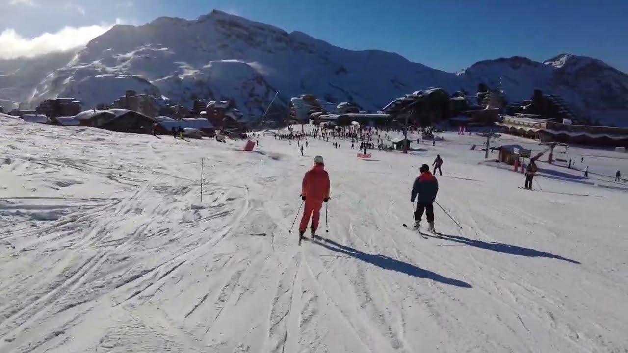 [4K] Boulevard des Skieurs Ski Piste Through Avoriaz, Portes du Soleil, France