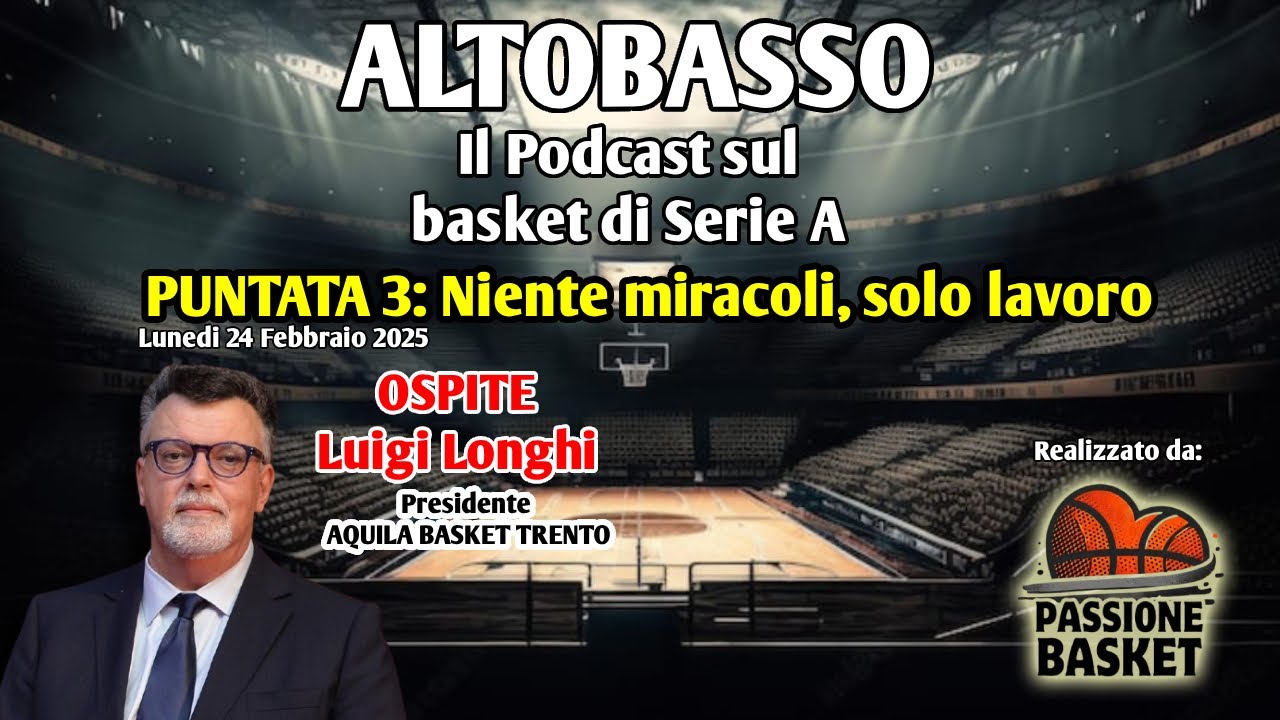 Intervista a Luigi Longhi, presidente Aquila Basket Trento. Podcast Altobasso pt.3 (PassioneBasket)