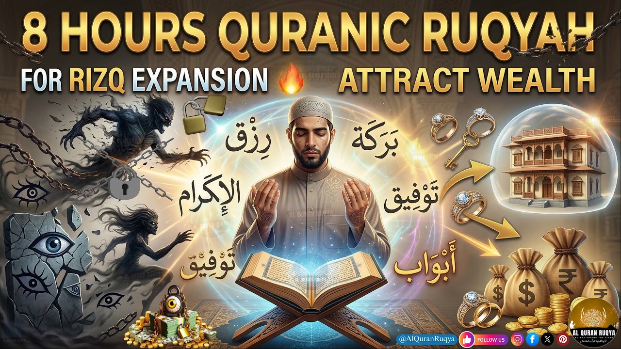 12 Hours Quranic Ruqyah for Rizq Expansion | Attract Wealth Abundance Success & Divine Opportunities