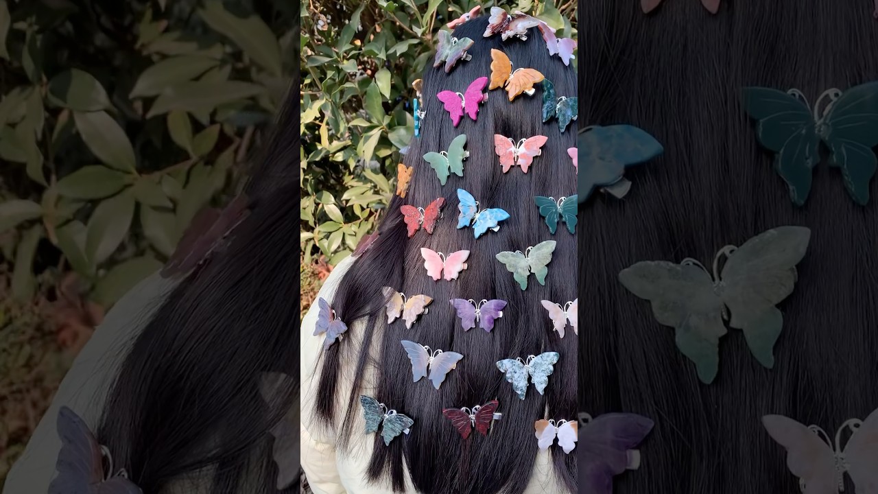 Заколки для волос с кристаллами-бабочками за 3 доллара😍🦋 #crystalfactory #crystalwholesaler #crys...