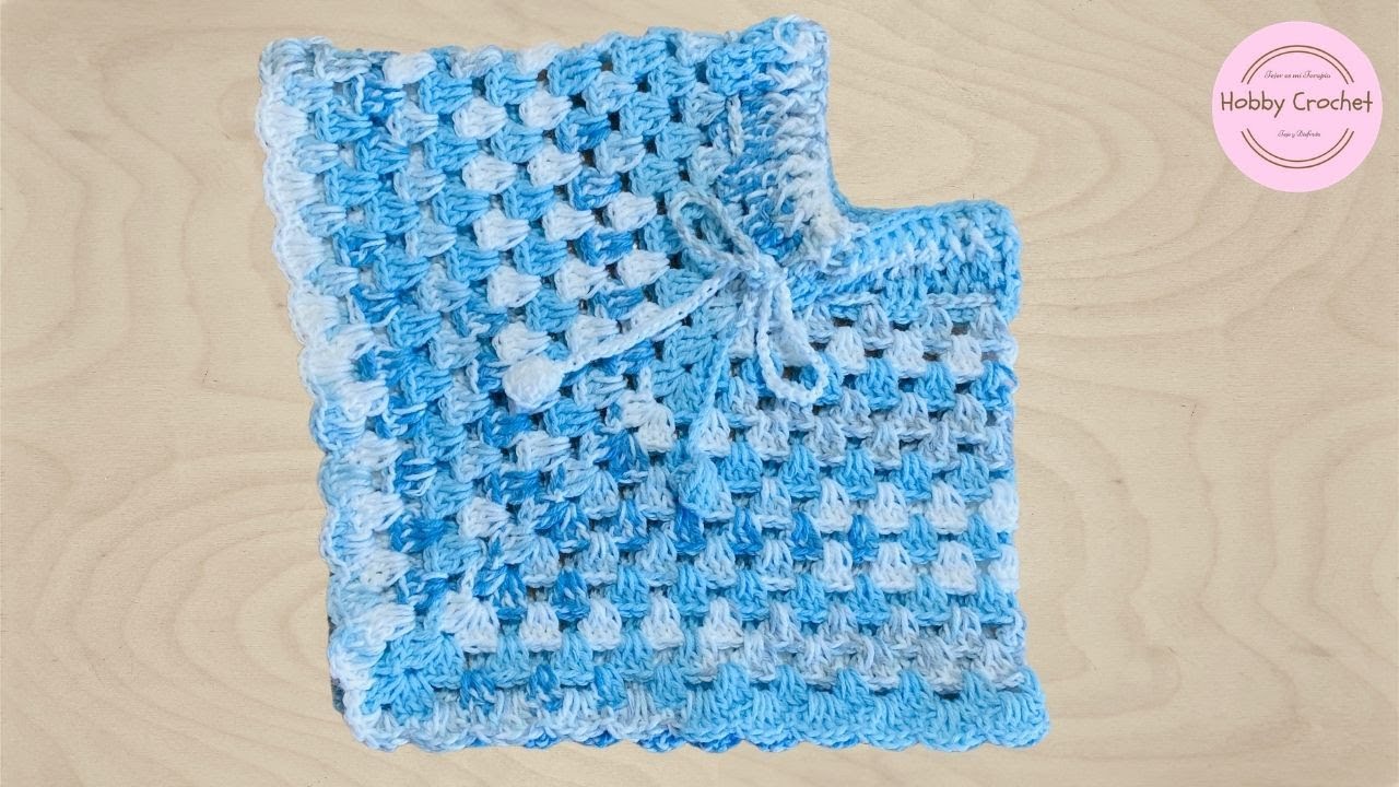 Poncho Basico todas las tallas a crochet paso a paso (Version Diestra)